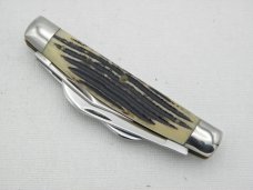 Queen Cutlery Large 4” Four Blade Congress, circa 1961: no tang stamp, blade etch is “Queen Steel #3
