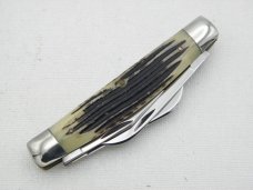 Queen Cutlery Large 4” Four Blade Congress, circa 1961: no tang stamp, blade etch is “Queen Steel #3