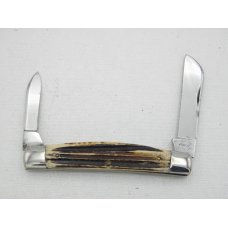 Queen Cutlery Co. #31 Half Congress in Winterbottom Bone: 4” closed; circa 1950, Big Q tang stamp