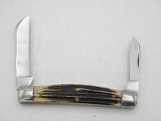 Queen Cutlery Co. #31 Half Congress in Winterbottom Bone: 4” closed; circa 1950, Big Q tang stamp