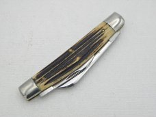 Queen Cutlery Co. #31 Half Congress in Winterbottom Bone: 4” closed; circa 1950, Big Q tang stamp