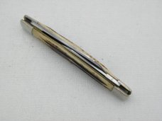 Queen Cutlery Co. #31 Half Congress in Winterbottom Bone: 4” closed; circa 1950, Big Q tang stamp