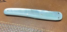 Vintage HSB 3-Blade Serpentine Shadow Lobster Pen Folding Pocket Knife c.1855-1960 Mother-of-Pearl