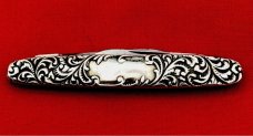 Vintage EMPIRE KNIFE CO 2-Blade Sterling Silver Shadow Pen Folding Pocket Knife c.1856-1930