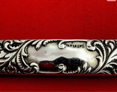 Vintage EMPIRE KNIFE CO 2-Blade Sterling Silver Shadow Pen Folding Pocket Knife c.1856-1930