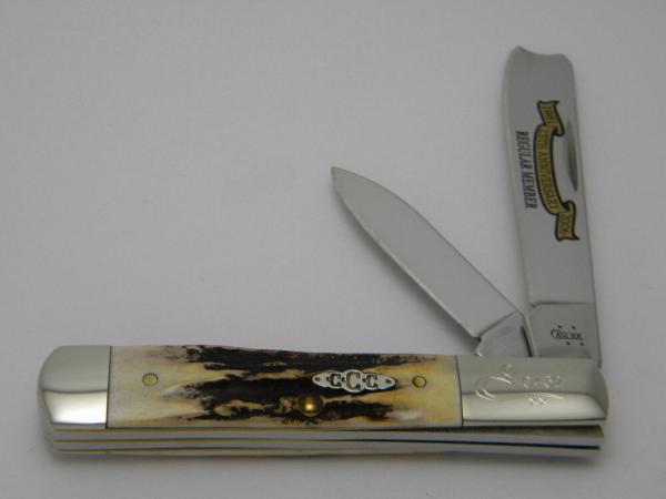 Case XX USA Stag 52005RAZ  1981 25th Anniv. CCC One Arm Razor Pillbuster Knife 2006