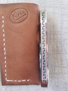 K'roo Custom Raven Knife, NEW, 4"..Black Kudu bone..rwl34. Filework..spacers/liners..coa/slip