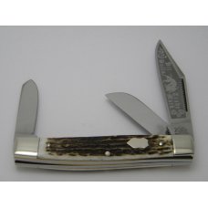 Bulldog Brand Solingen Germany Pit Bulls Trademark 2004 Stag Large Stockman Knife