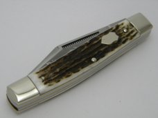 Bulldog Brand Solingen Germany Pit Bulls Trademark 2004 Stag Large Stockman Knife 