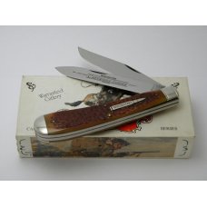 Winchester Trademark USA 1994 Burnt Orange Bone 29105 Cartridge Series Banana Trapper Knife in Box