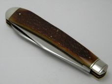 Winchester Trademark USA 1994 Burnt Orange Bone 29105 Cartridge Series Banana Trapper Knife in Box