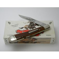 Winchester Trademark USA 1994 Burnt Orange Bone 19107 Cartridge Series Banana Lockback Knife in Box