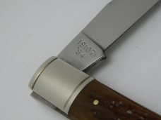 Winchester Trademark USA 1994 Burnt Orange Bone 19107 Cartridge Series Banana Lockback Knife in Box