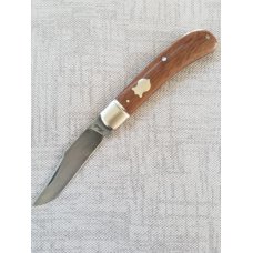 Bobby Toole Custom Crosscut Micarta Trapper Knife, 4" ..A2 acid washed blade..coa and pouch