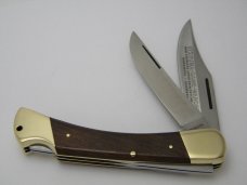 Puma Germany Wood 972 Game Warden Lockback Knife in Box  c.1971