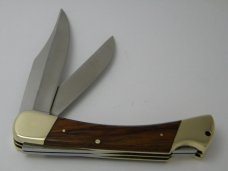 Puma Germany Wood 972 Game Warden Lockback Knife in Box  c.1971