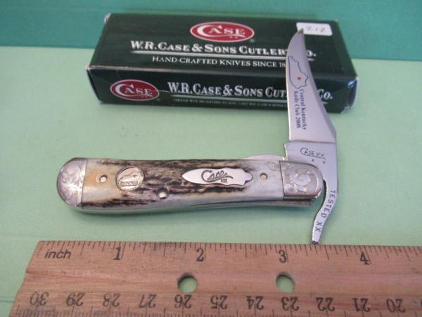 Case XX 2008 Scrolled Bolster Stag Russlock Pattern # 51953L SS Case XX 2008 Scrolled Bolster Stag Russlock Pattern # 51953L SS