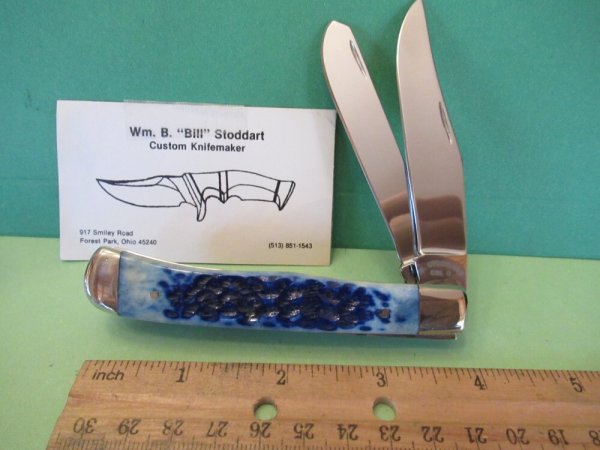 Custom Bill Stoddart Blue Bone Trapper 