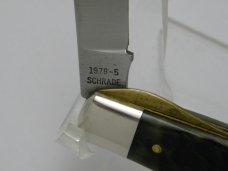 Parker-Frost USA 1978-5 (Schrade USA) Little Bandit Green Bone Linerlock Trapper Knife 