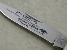 American Blade Chatt. TN 1986 ABCA Limited Edition Pearl Sowbelly Knife