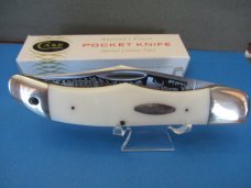 Case XX 1977 White Delrin Texas Special Folding Hunter Pattern # 4165 SSP