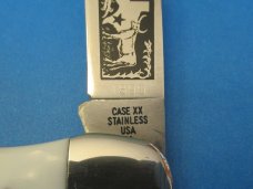 Case XX 1977 White Delrin Texas Special Folding Hunter Pattern # 4165 SSP