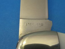 Case XX 1977 White Delrin Texas Special Folding Hunter Pattern # 4165 SSP