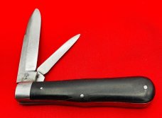 Vintage H BOKER & CO SOLINGEN GERMANY Swell Center Barehead Jack Pocket Knife c.1891-1944 Ebony 