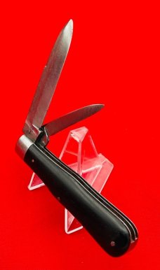 Vintage H BOKER & CO SOLINGEN GERMANY Swell Center Barehead Jack Pocket Knife c.1891-1944 Ebony 