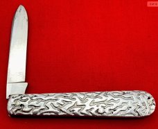 Vintage MERIDEN KNIFE CO STAINLESS “DELINEATOR BOYS SALES” Folding Pocket Knife 1917–26