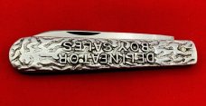 Vintage MERIDEN KNIFE CO STAINLESS “DELINEATOR BOYS SALES” Folding Pocket Knife 1917–26