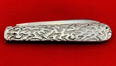 Vintage MERIDEN KNIFE CO STAINLESS “DELINEATOR BOYS SALES” Folding Pocket Knife 1917–26