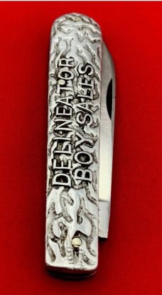 Vintage MERIDEN KNIFE CO STAINLESS “DELINEATOR BOYS SALES” Folding Pocket Knife 1917–26
