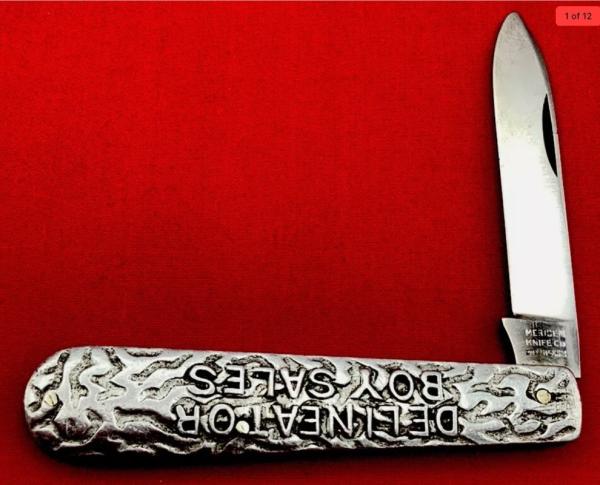 Vintage MERIDEN KNIFE CO STAINLESS “DELINEATOR BOYS SALES” Folding Pocket Knife 1917–26 Vintage MERIDEN KNIFE CO STAINLESS “DELINEATOR BOYS SALES” Folding Pocket Knife 1917–26