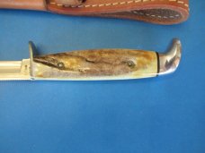 Case XX Grey Etch Stag Handle Fixed Blade  Model 5Finn SSP