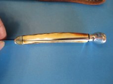Case XX Grey Etch Stag Handle Fixed Blade  Model 5Finn SSP