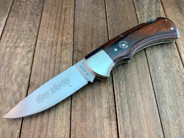 IC Cut Seki Japan Silver Collection Lockback Pakkawood Handles 