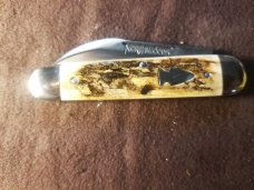 NORTHWOODS FREMONT JACK MAMMOTH IVORY HANDLES W COIN AND SLIP NIP