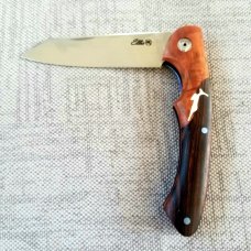 Johan Ellis Springbok..3 7/8",COMPLEX..Birch Bolsters...Ironwoodl scales..Rwl34..Titanium & g10 