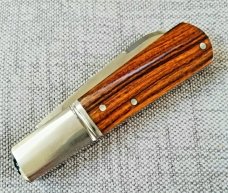 Riaan Ras Sheepsfoot Barlow...Desert Ironwood..N690..high polish finish..4" clsd..long pull..coa