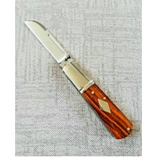 Riaan Ras Sheepsfoot Barlow...Desert Ironwood..N690..high polish finish..4" clsd..long pull..coa