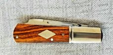 Riaan Ras Sheepsfoot Barlow...Desert Ironwood..N690..high polish finish..4" clsd..long pull..coa