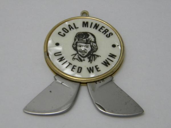 Made in USA "Coal Miners--United We Win"  Coin Knife 