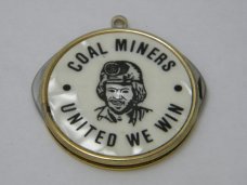 Made in USA "Coal Miners--United We Win"  Coin Knife 