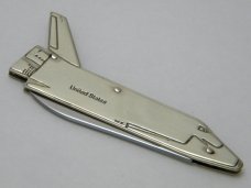 Novelty Cut Co Japan Brass "United States" Space Shuttle Novelty Knife
