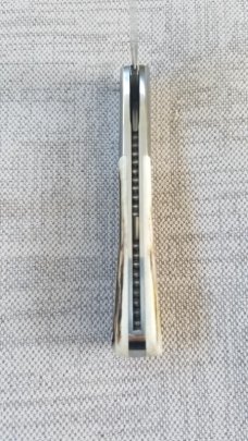 TA Davison Lambsfoot Large Barlow Knife,NEW,3 3/4",Sambar Stag...jeweled liners .CTS-xhp..#2043