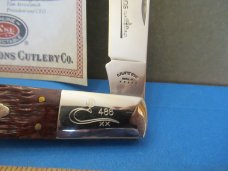 Case XX CCC  C. Platts & Sons Walnut Bone Grand Daddy Barlow Pattern # 6143 SS