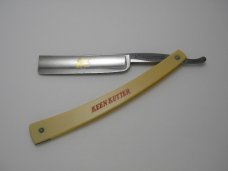 Vintage Keen Kutter K743 Simmons Hdwe Co USA Blue Steel Etch Straight Razor 