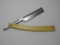 Vintage Keen Kutter K743 Simmons Hdwe Co USA Blue Steel Etch Straight Razor 