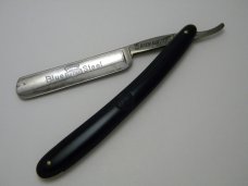 Vintage Keen Kutter K16 Simmons Hdwe Co USA Blue Steel Etch Straight Razor